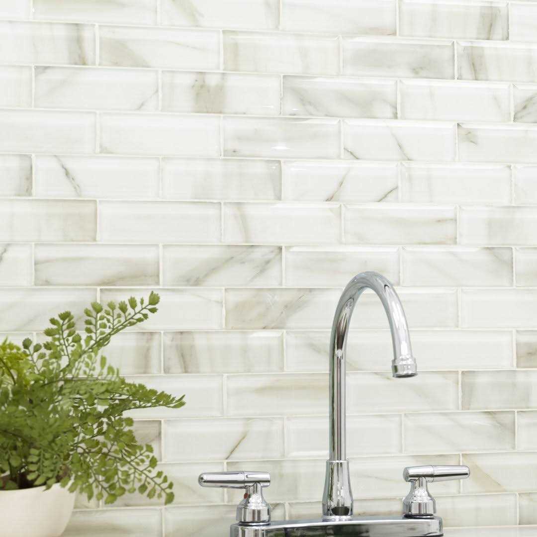 2 x 6 Glass Bevel Mosaic Tile MSI - Cheap Fitting