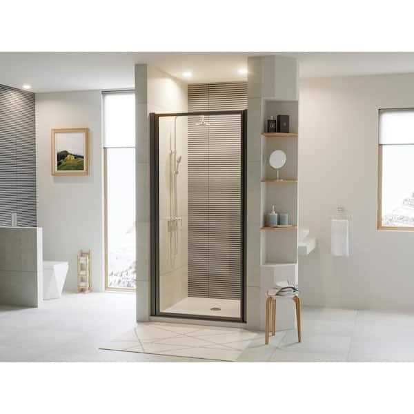 Coastal Shower Doors Legend 22.625 in. to 23.625 in. x 64 in. Framed Hinged Shower Door Clear Glass - Cheap Fitting