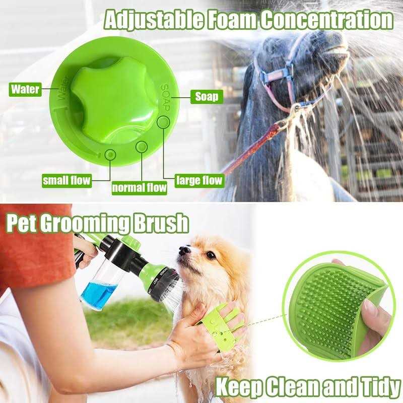 Ganciu Pup Jet Dog Wash 8 in 1 Dog Wash Hose Attachment with Soap Box - Cheap Fitting