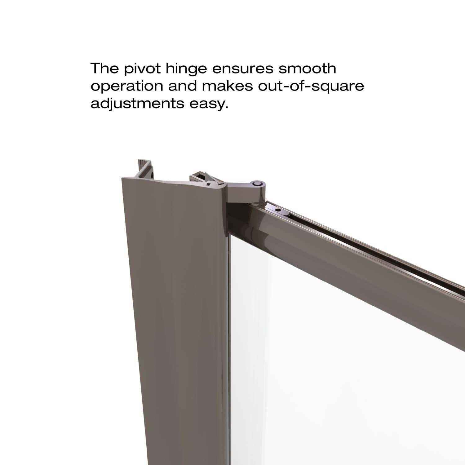 Basco Sopora 29” x 63.5” Pivot Framed Shower Door SOPN00A2963CLSV - Cheap Fitting