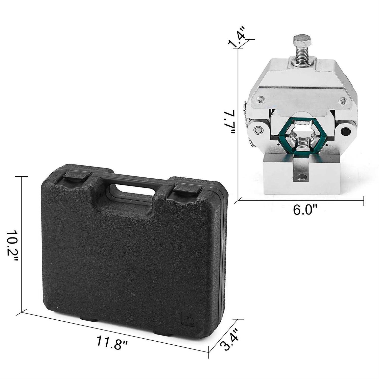 VEVOR Manually Operated AC Hose Crimper Hydra-Krimp 71550 Manual AC Hose Crimper Kit Air Conditioning Repair Handheld AC Hose Crimping Tool with 4 YJQ71550RG0000001V0 - Cheap Fitting