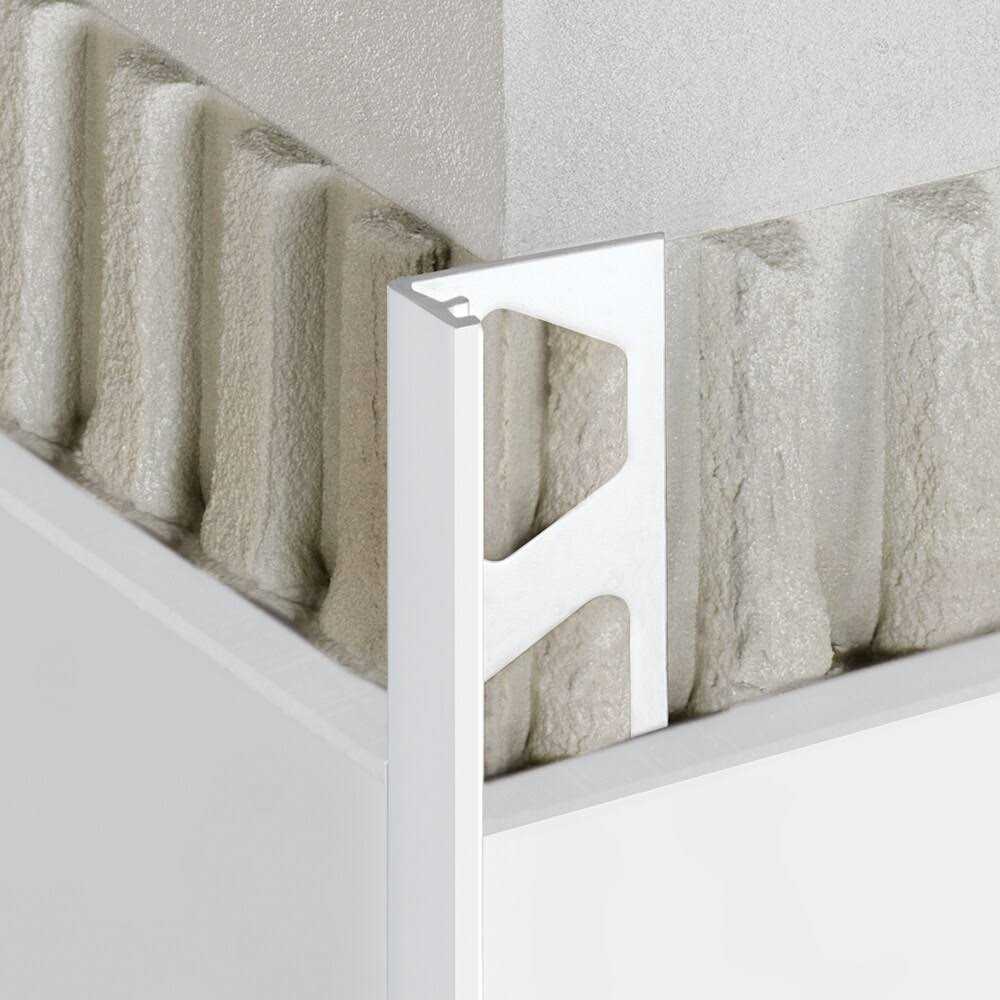 Schluter Jolly Edge Trim 3/8in. Aluminum Matte White - Cheap Fitting