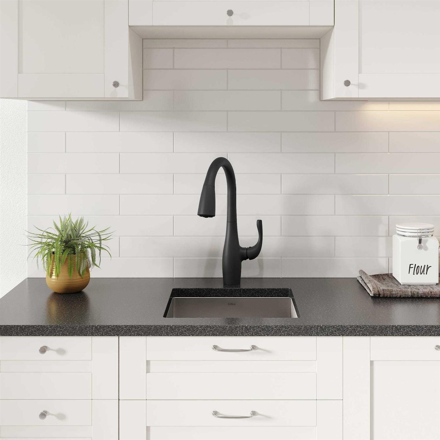 Kraus KHU101-17 Standart PRO 16 Gauge Undermount Single Bowl Stainless Steel Kitchen Bar Sink - Cheap Fitting