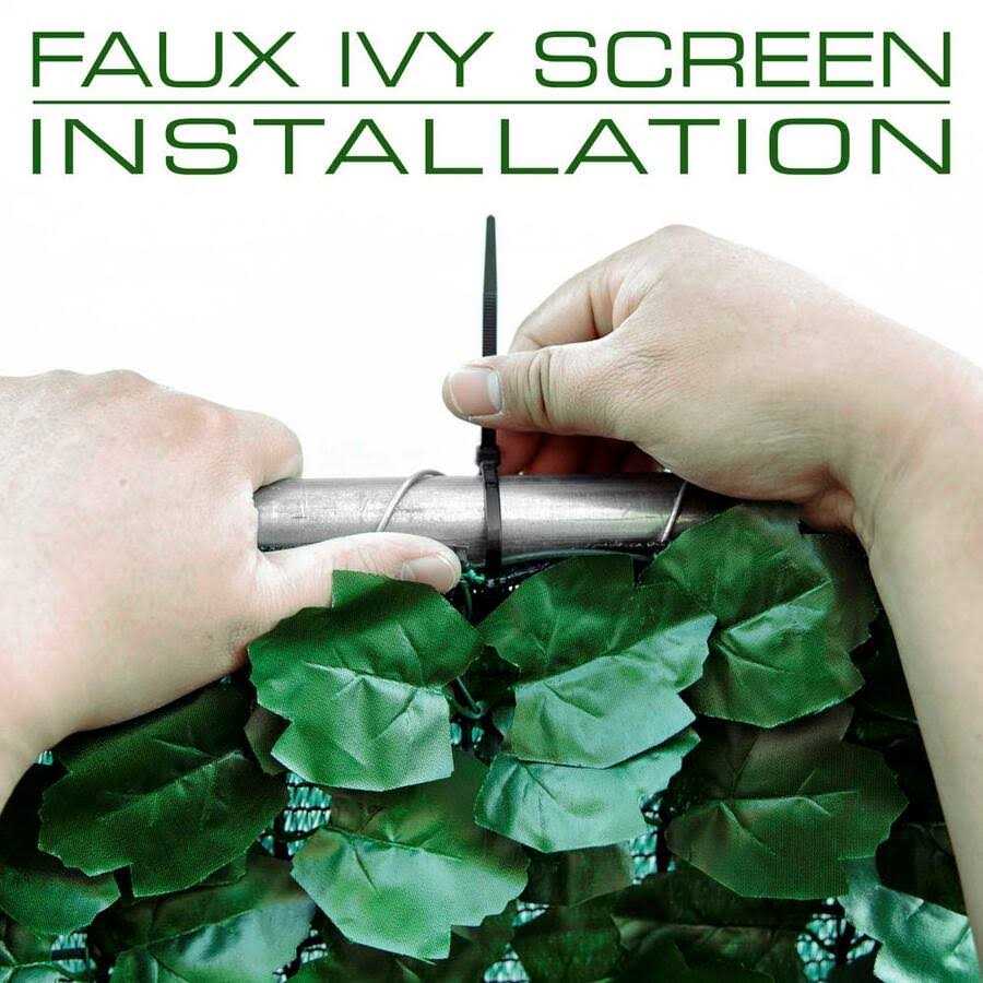 ColourTree Faux Ivy Leaf Vines Indoor/Outdoor Privacy Fencing Roll - Cheap Fitting