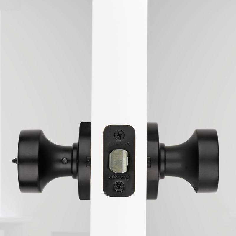 Kwikset Pismo Contemporary Matte Black Privacy Knob - Cheap Fitting