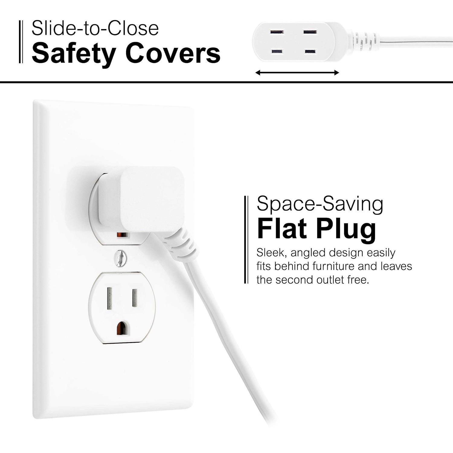 GE 3-Outlet 9 ft. Lamp Extension Cord with On/Off Switch 42803 - Cheap Fitting