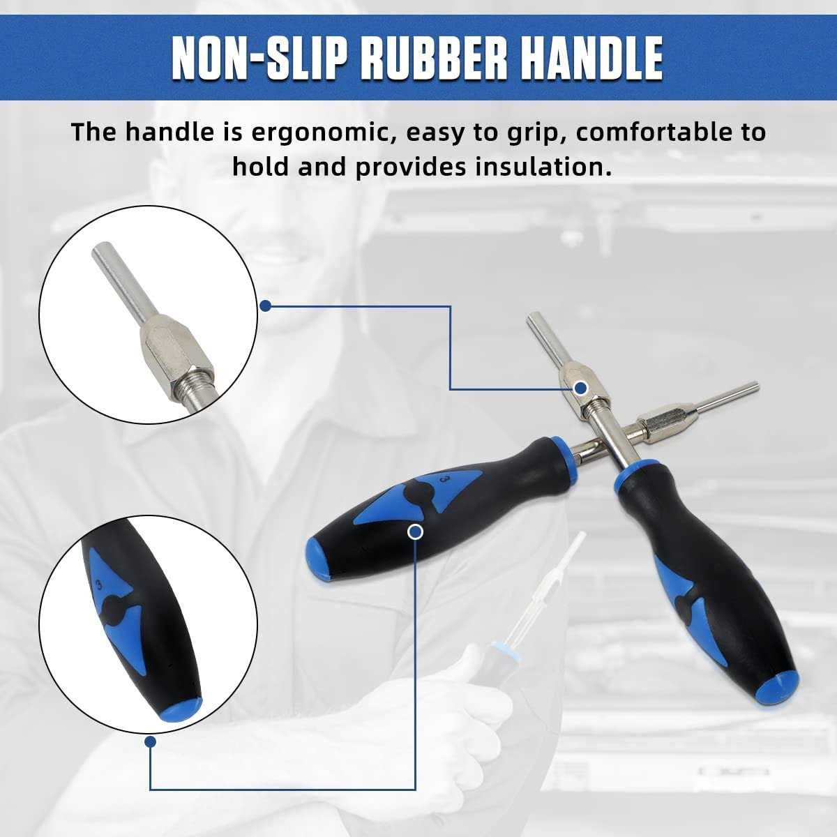 Terminal Removal Tool Kit 23pcs Terminal Ejector Kit Depinning Tool with Rubber Handle - Cheap Fitting