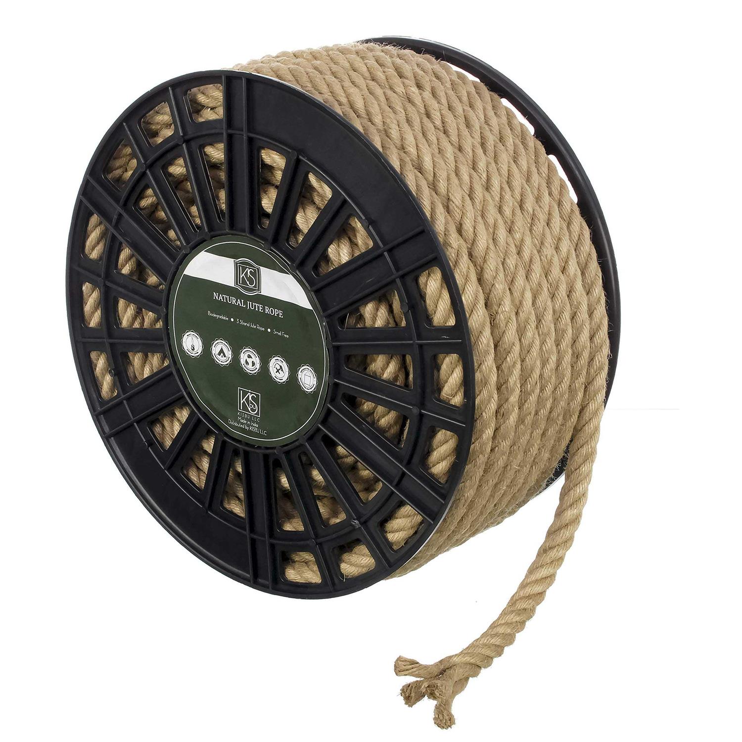 KIS Premium Quality Natural Jute Rope 6MM Smell Free - Cheap Fitting