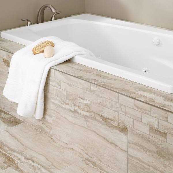 Marazzi Vettuno Bisque 12 in. x 12 in. Glazed Porcelain Brick Joint Mosaic Tile - Cheap Fitting