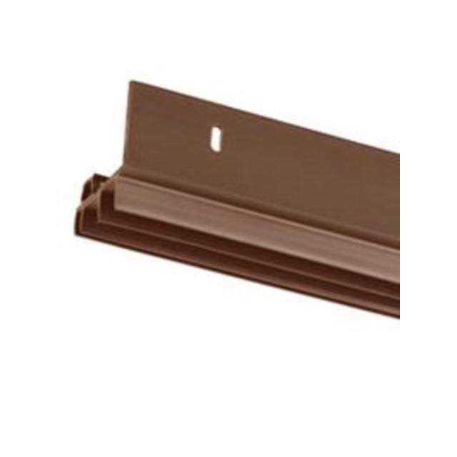 M-D L-Shaped Door Bottom With Vinyl Fins Brown - Cheap Fitting
