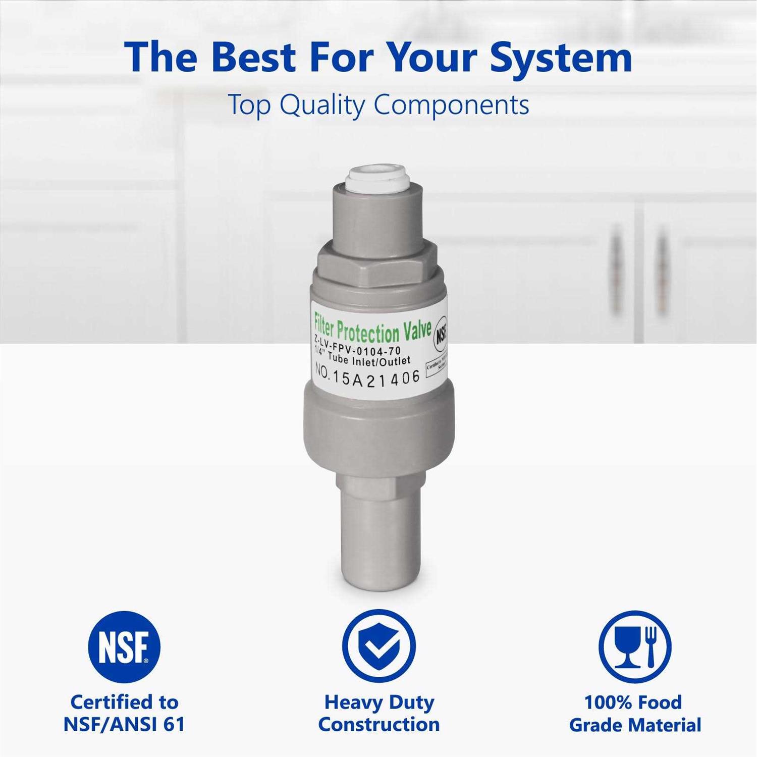 Express Water Water Pressure Regulator for Reverse Osmosis Filtration Systems Water Filters Quick Connect Fittings 70 PSI Restrictor Limit for up to 230 PSI Infl - Cheap Fitting