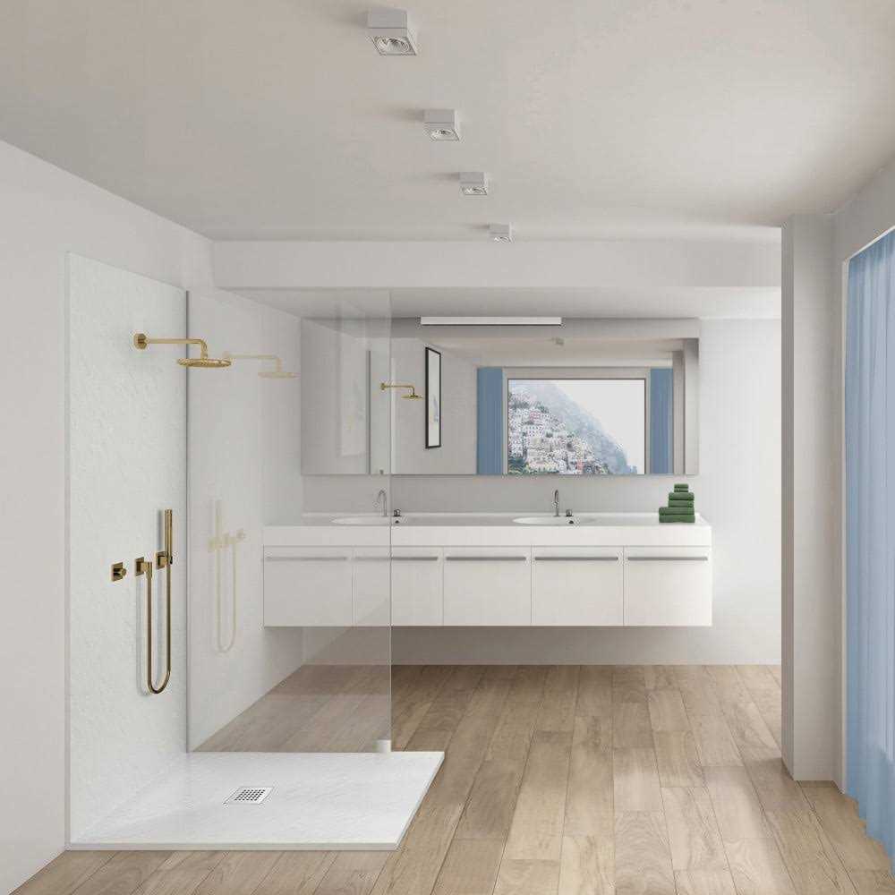 Terre Series 36 inch Reversible Drain Shower Base - Cheap Fitting