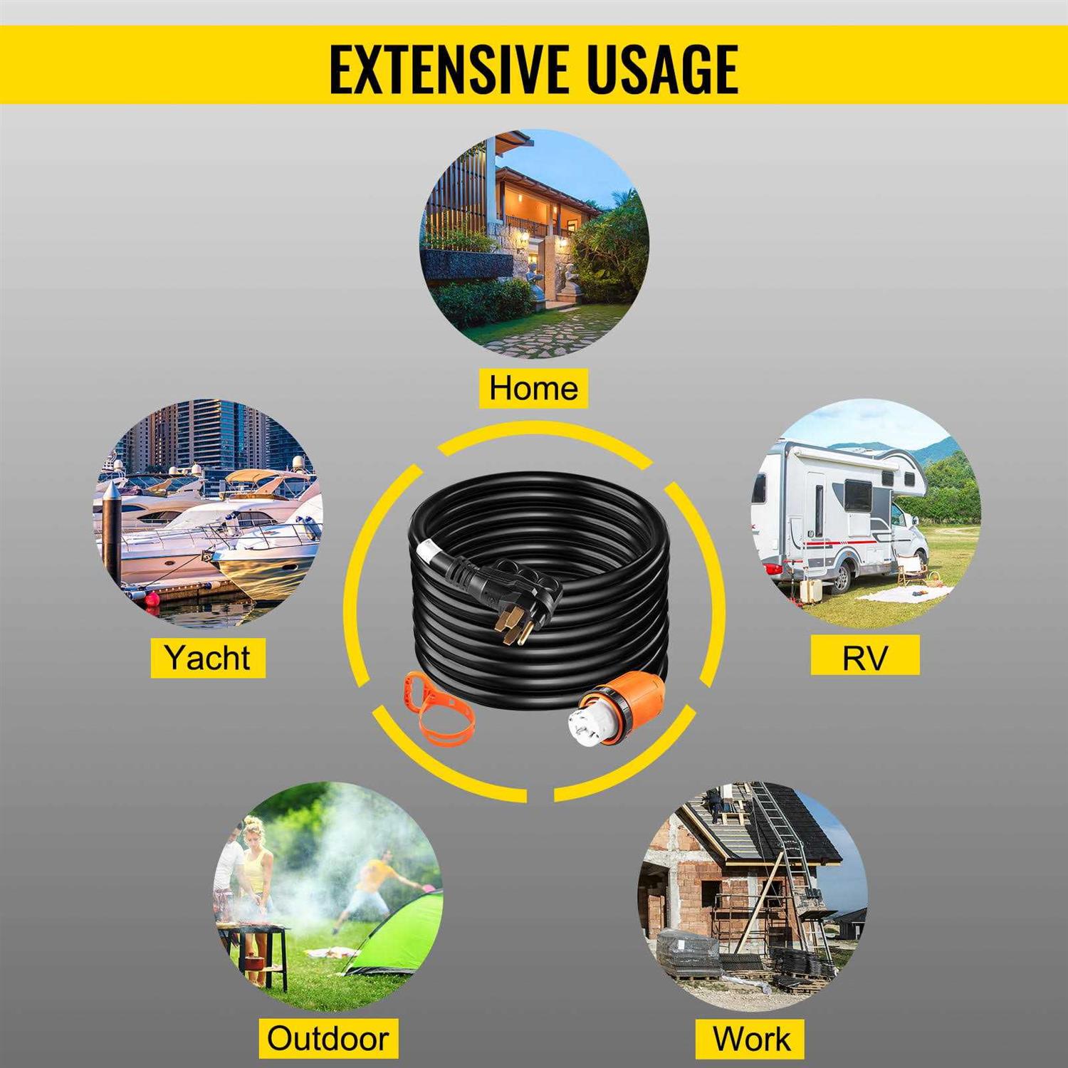 Vevor Generator Extension Cord 50AMP Generator Power Cord - Cheap Fitting