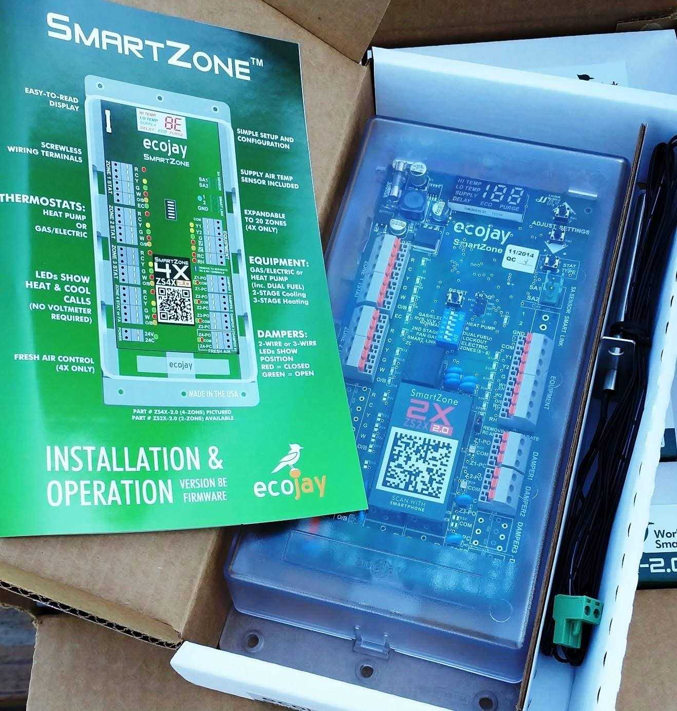 ECOJAY Smartzone-2x 2 Zone Hvac Controller Kit w/ temp Sensor - Cheap Fitting