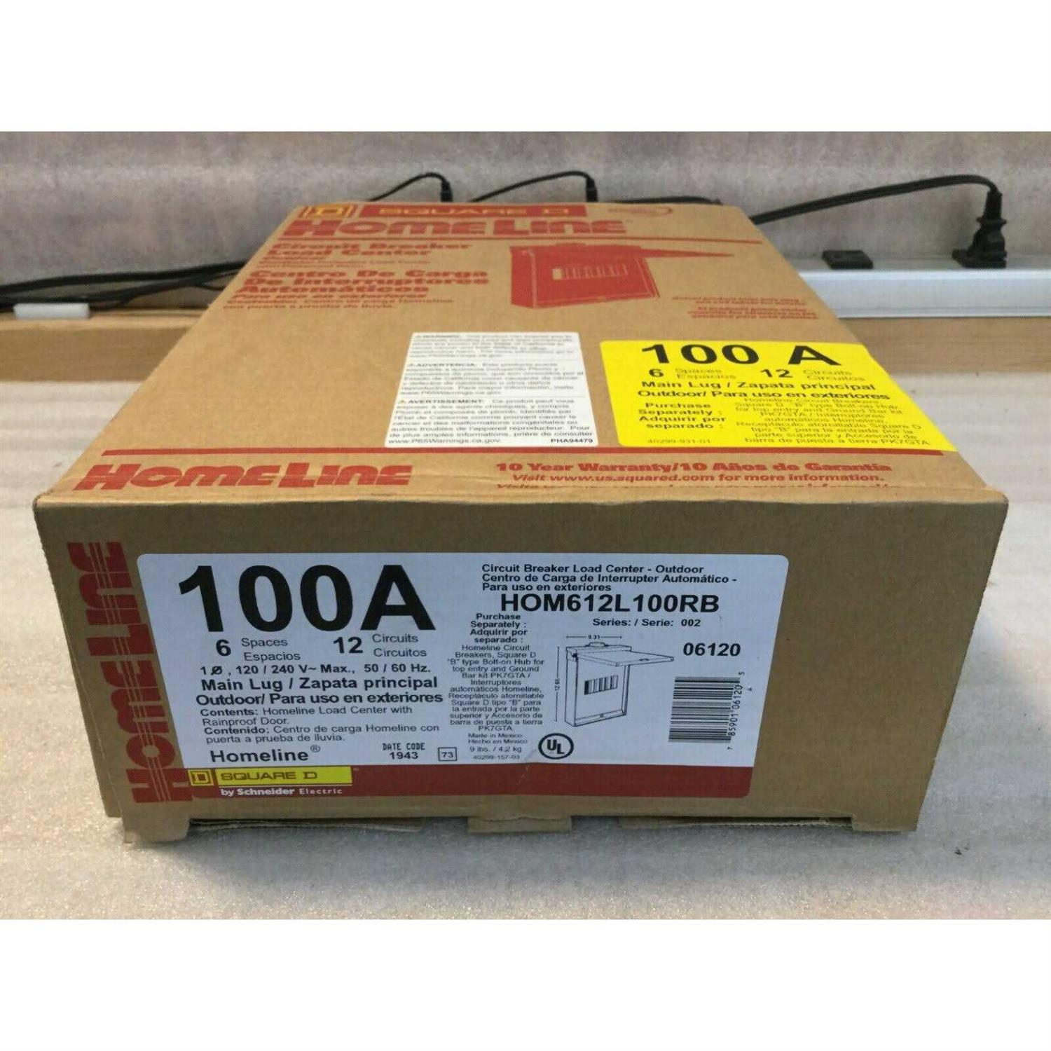 Square D HOM612L100RB Load Center - Cheap Fitting