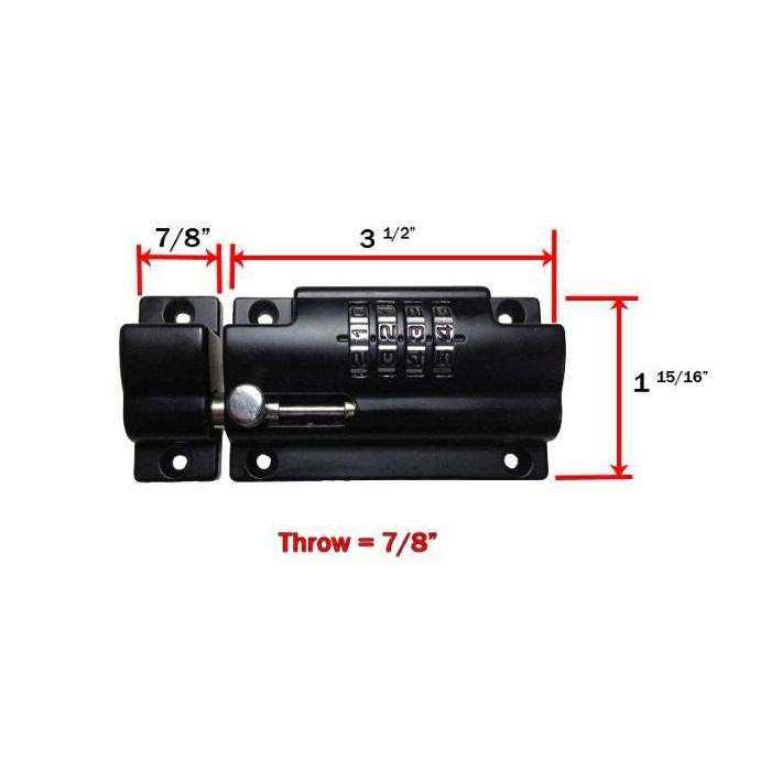 Lockey MS40BL Combination Slide Bolt - Cheap Fitting