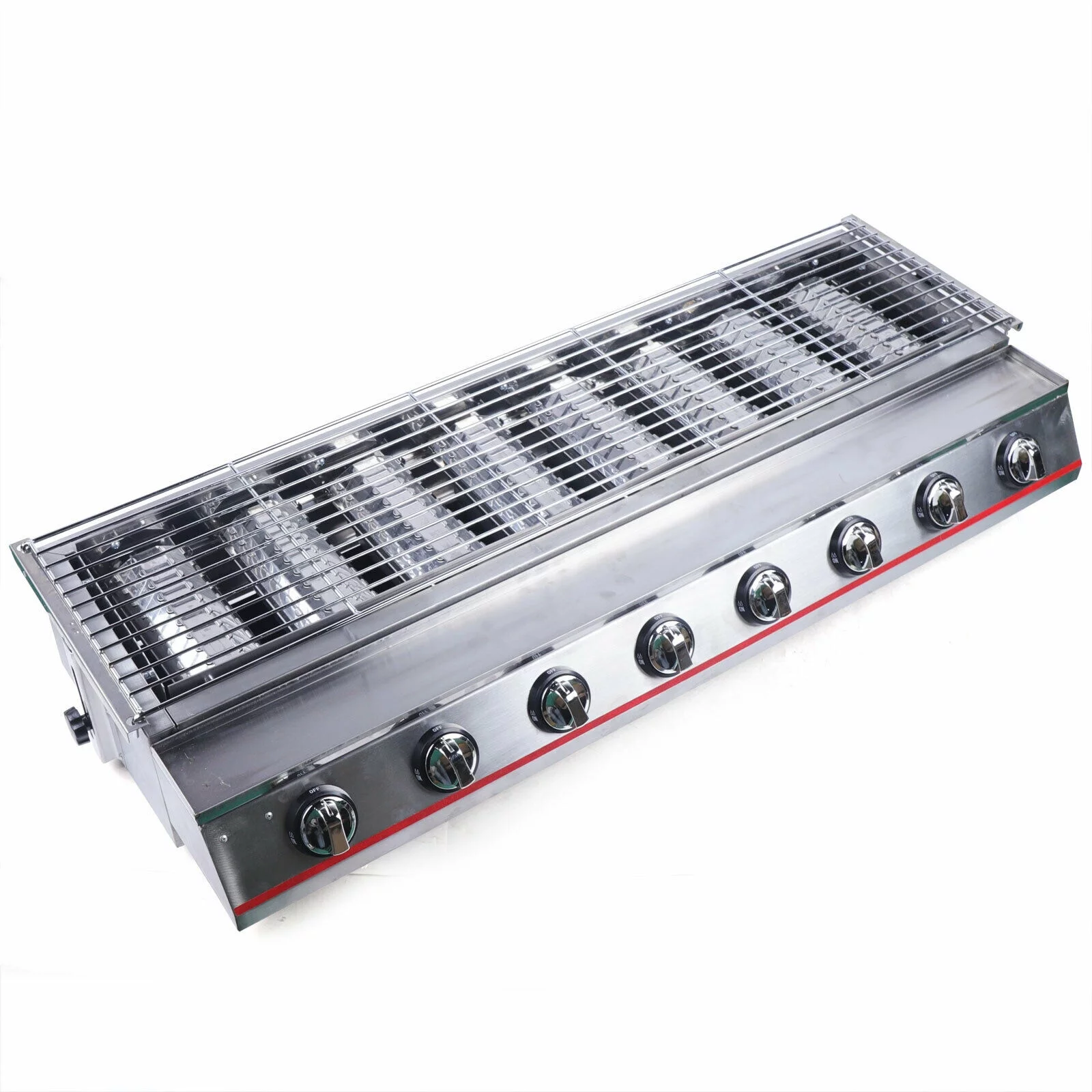 DENEST 8 Burners LPG Gas BBQ Outdoor Cooker Stainless - Cheap Fitting