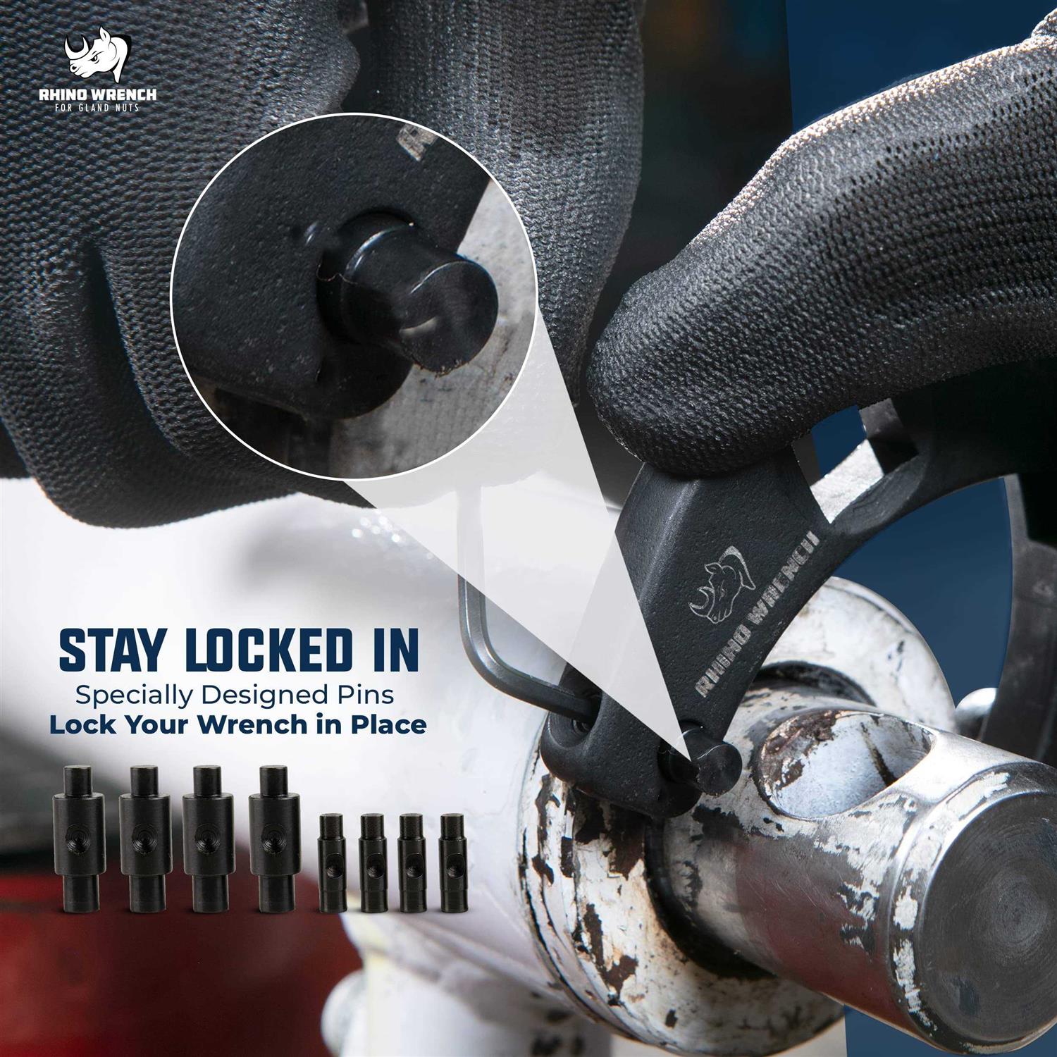 Rhino Gland Nut Wrench Set of 2 Hydraulic Cylinder Spanner Wrench Adjustable - Cheap Fitting