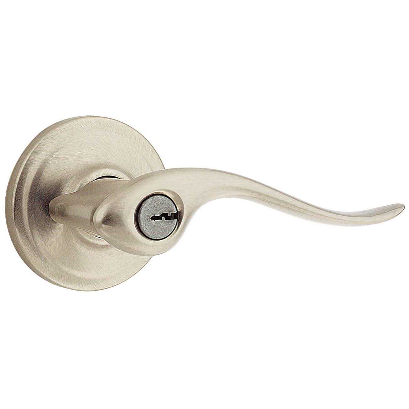 Kwikset Satin Nickel SmartKey Tustin Entry Lever - Cheap Fitting