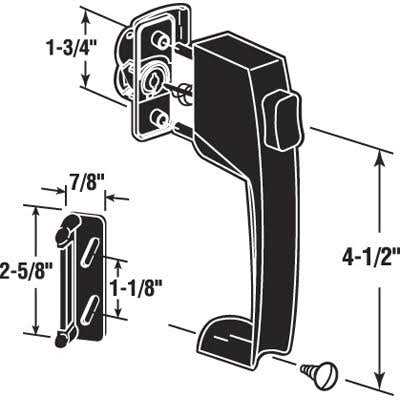 Prime-Line Push Button Latch Black K 5071 - Cheap Fitting