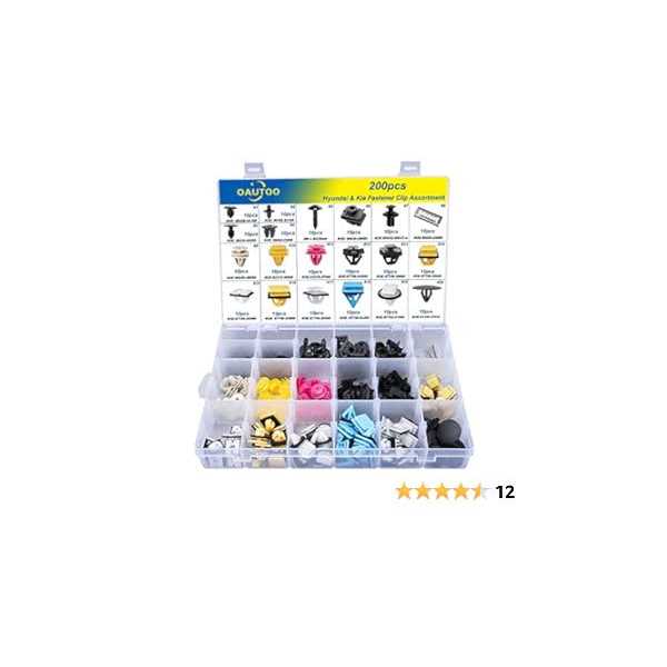 OAUTOO 200pcs for Hyundai & Kia Body Interior and Exterior Retainer Fastener Clip Assortment - Cheap Fitting