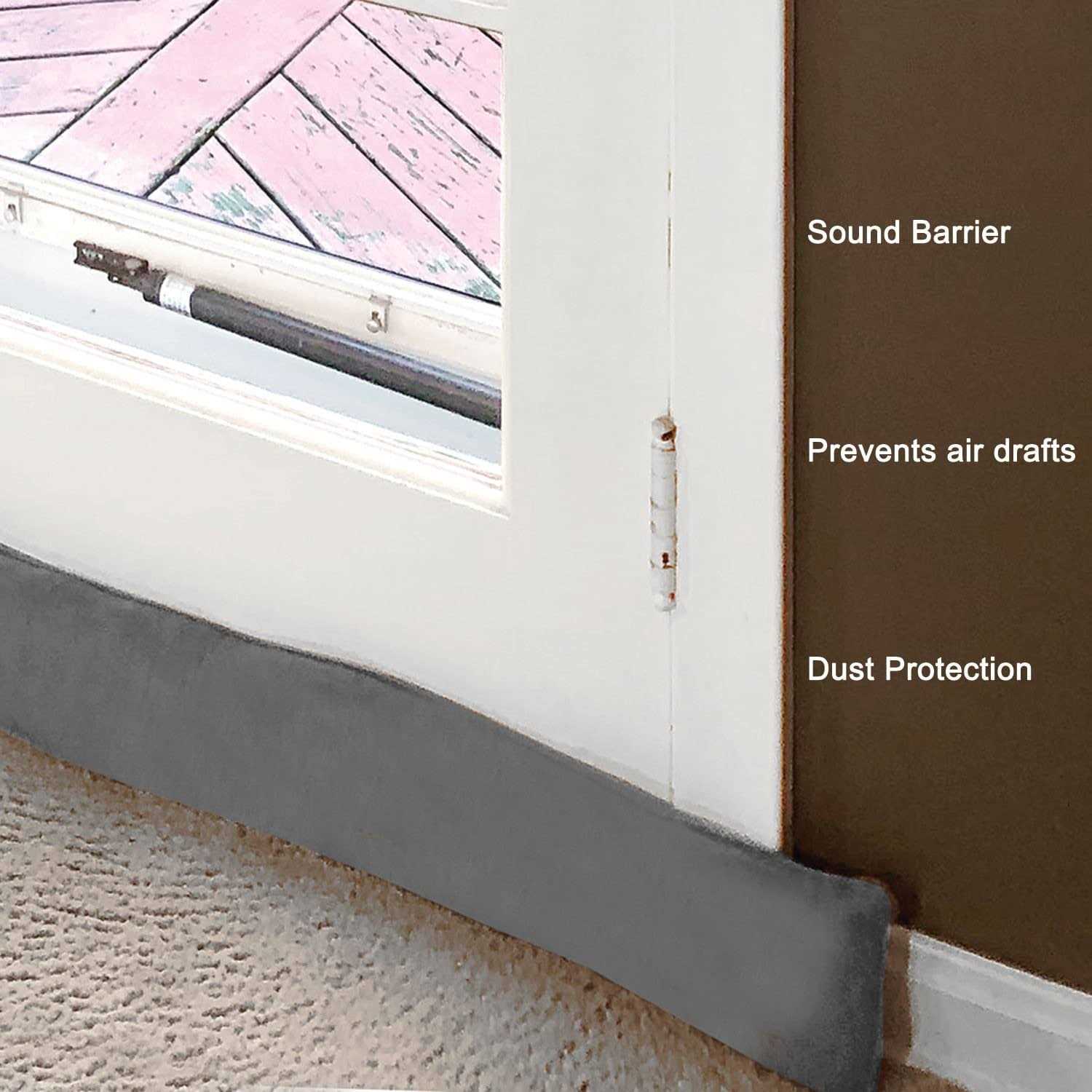 Home District French Door Draft Dodger Weighted Door And Window Breeze Guard - Cheap Fitting