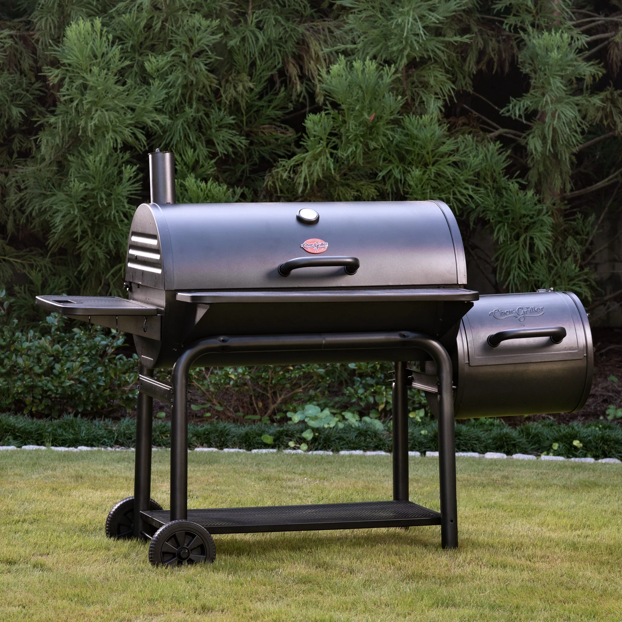Char-Griller Smokin' Outlaw Charcoal Grill and Offset Smoker - Cheap Fitting