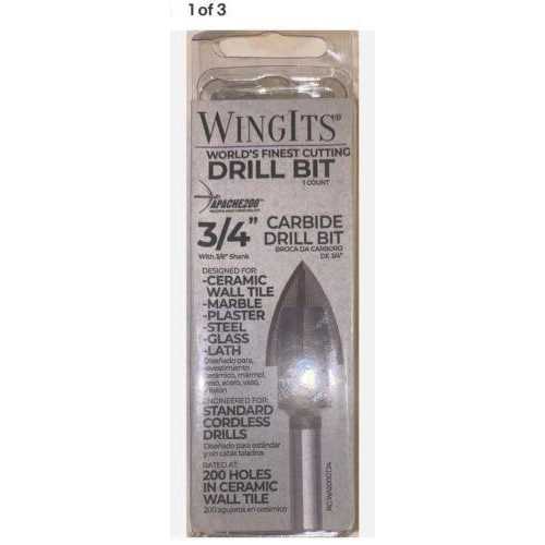Wingits Glass,Stone,Tile Drill,3/4in,HSS RC-WA200GT34 - Cheap Fitting
