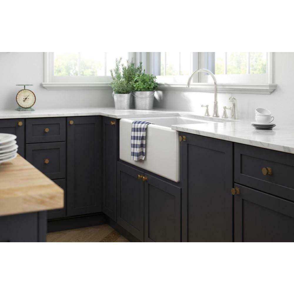 Liberty Modern Post 1-1/8 in. Champagne Bronze Cabinet Knob - Cheap Fitting