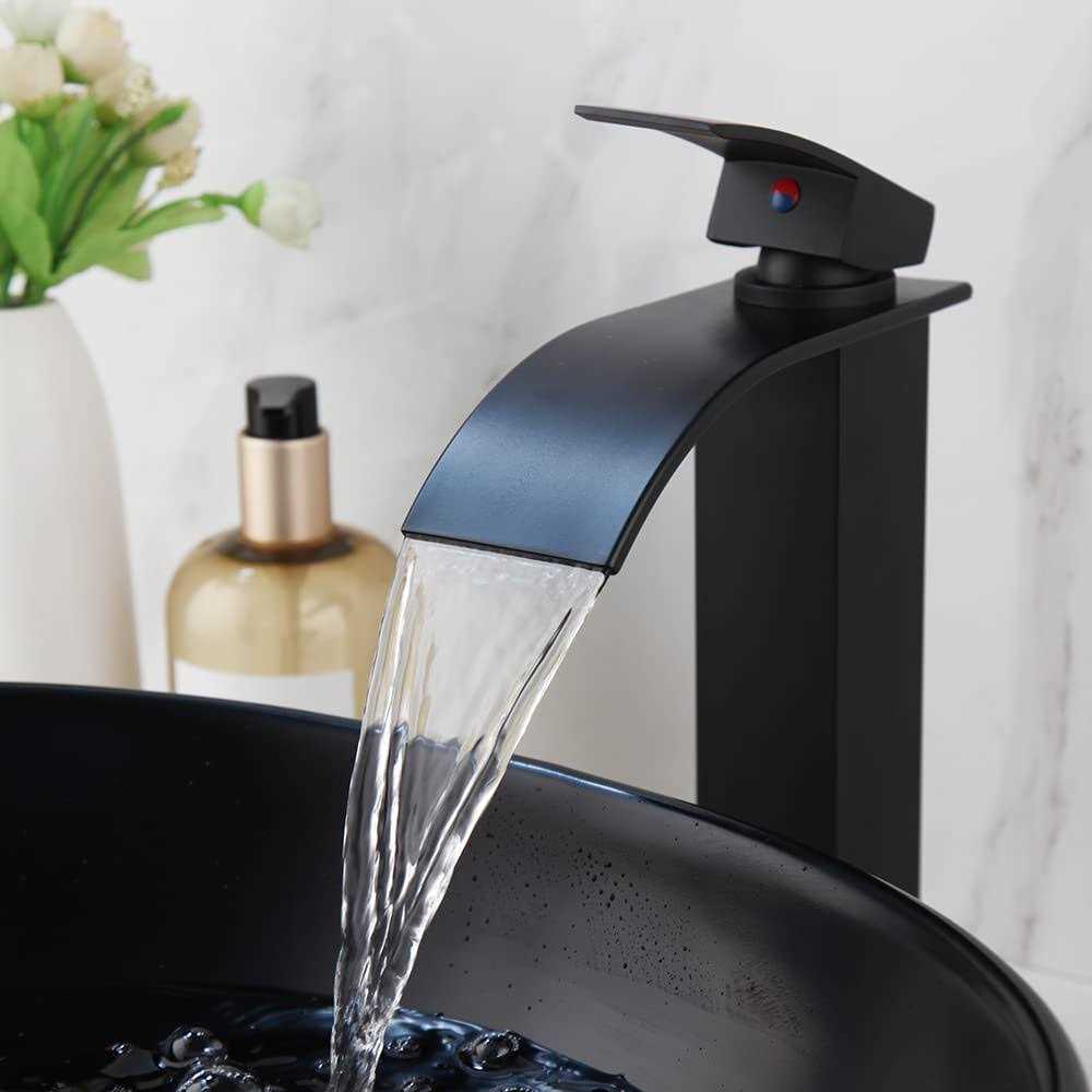 Yanksmart Oval Bathroom Vessel Sink Ceramics Deck Mounted Washing Bowl Waterfall Faucet Mixer Brass Tap Set - Cheap Fitting