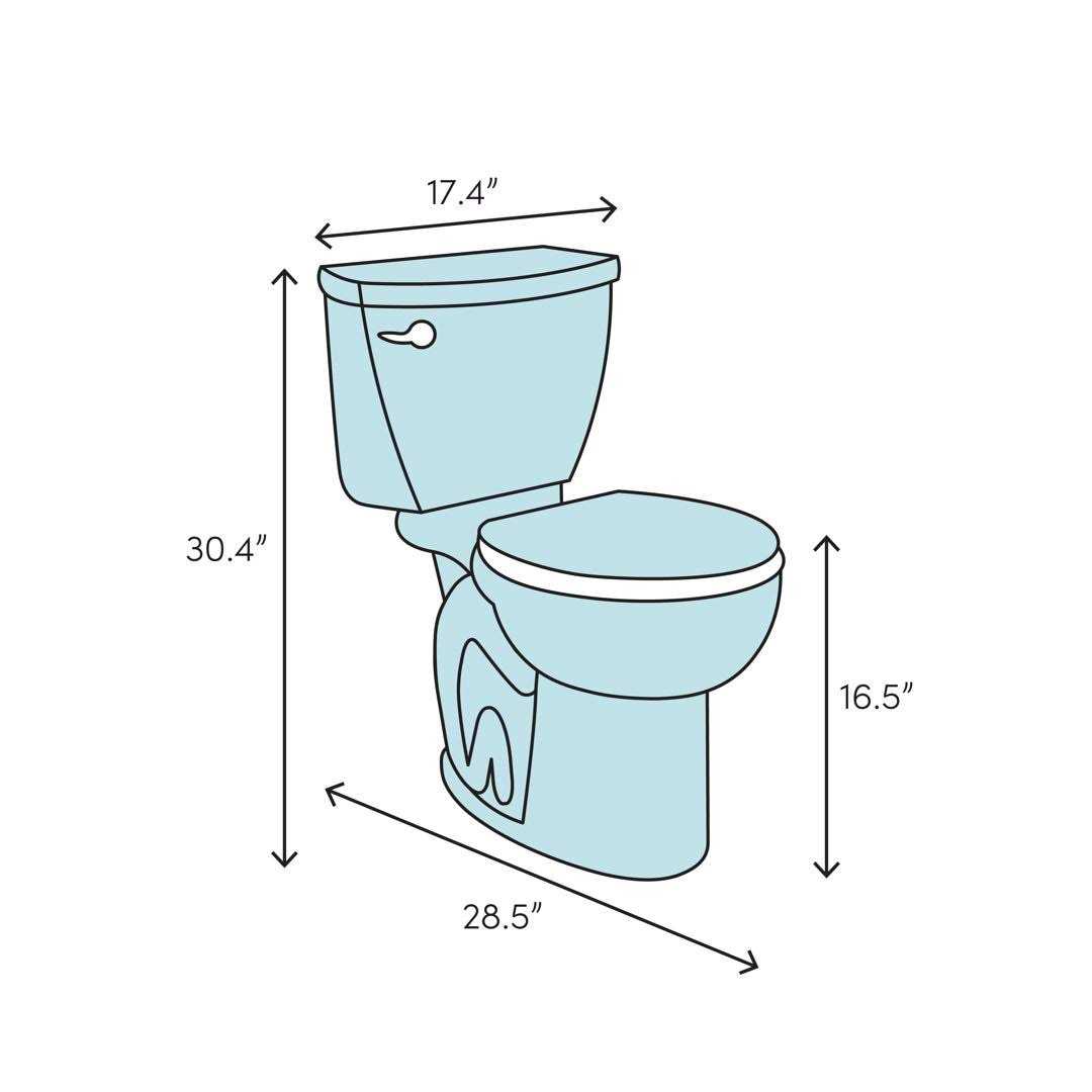 American Standard Cadet Pro 215BA Round Front Toilet - Cheap Fitting