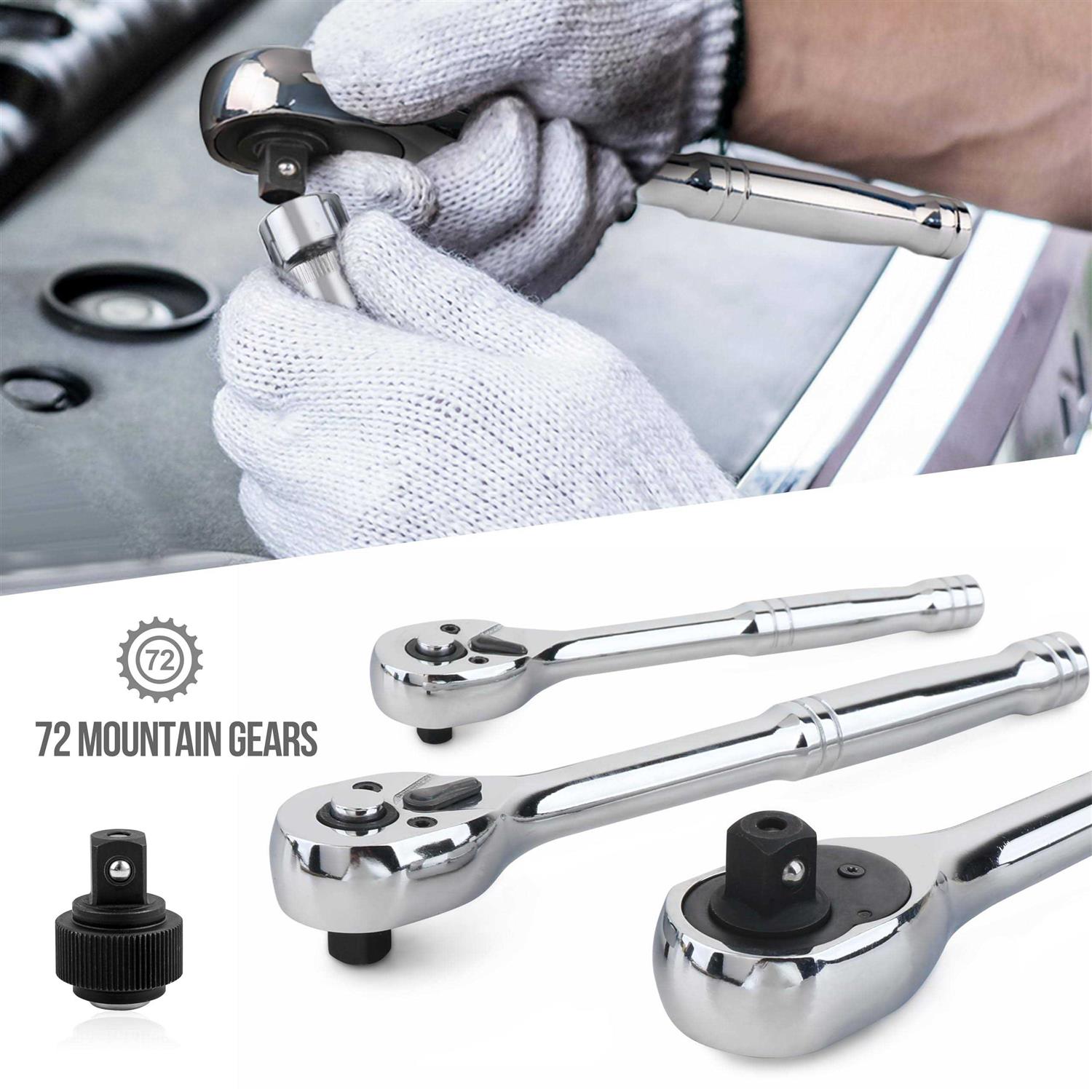 Amazon Basics Mechanic’s Tool Socket Set With Case - Cheap Fitting