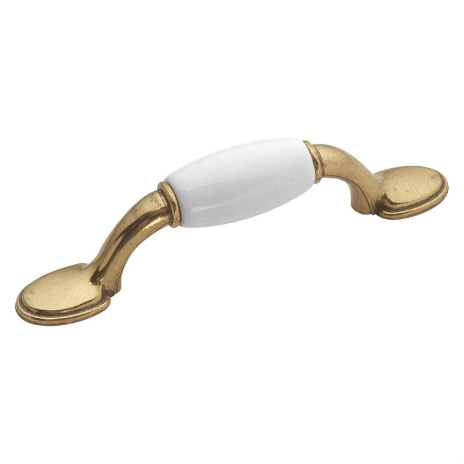 Hickory Hardware P744-SNW 3 Satin Nickel/White Tranquility Cabinet Pull - Cheap Fitting