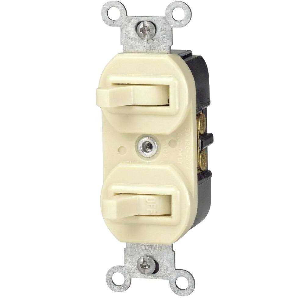 Leviton Combination Duplex Switch White 5241-WS - Cheap Fitting