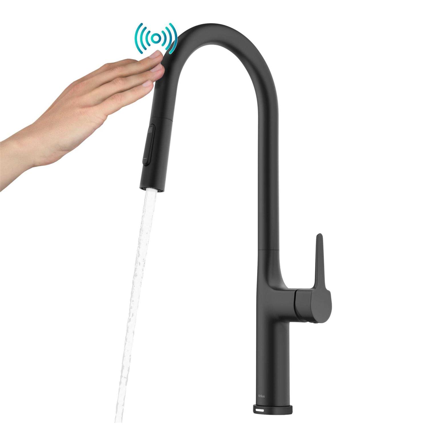 Kraus Oletto Tall Modern Single-Handle Touch Kitchen Sink Faucet with Pull Down Sprayer KTF-3101 - Cheap Fitting