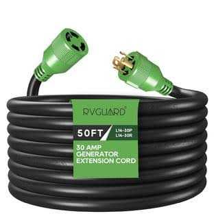 RVGUARD 4 Prong 30 Amp Generator Extension Cord NEMA L14-30P/L14-30R - Cheap Fitting