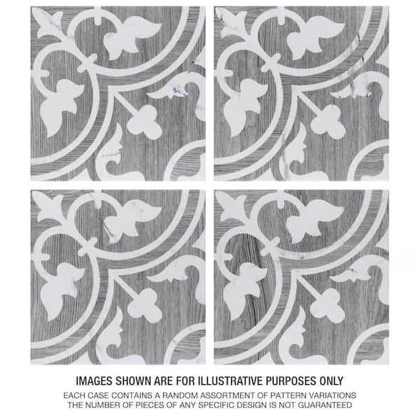 Merola Tile Llama Arte Loire Verso 9-3/4 in. x 9-3/4 in. Porcelain Floor and Wall Tile - Cheap Fitting