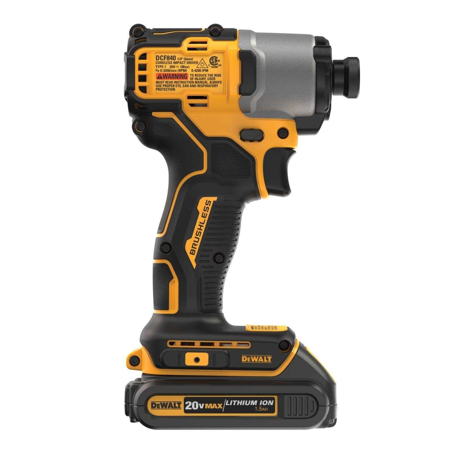 DeWalt DCF840B 20V MAX 1/4 in. Brushless Cordless Impact Driver - Cheap Fitting