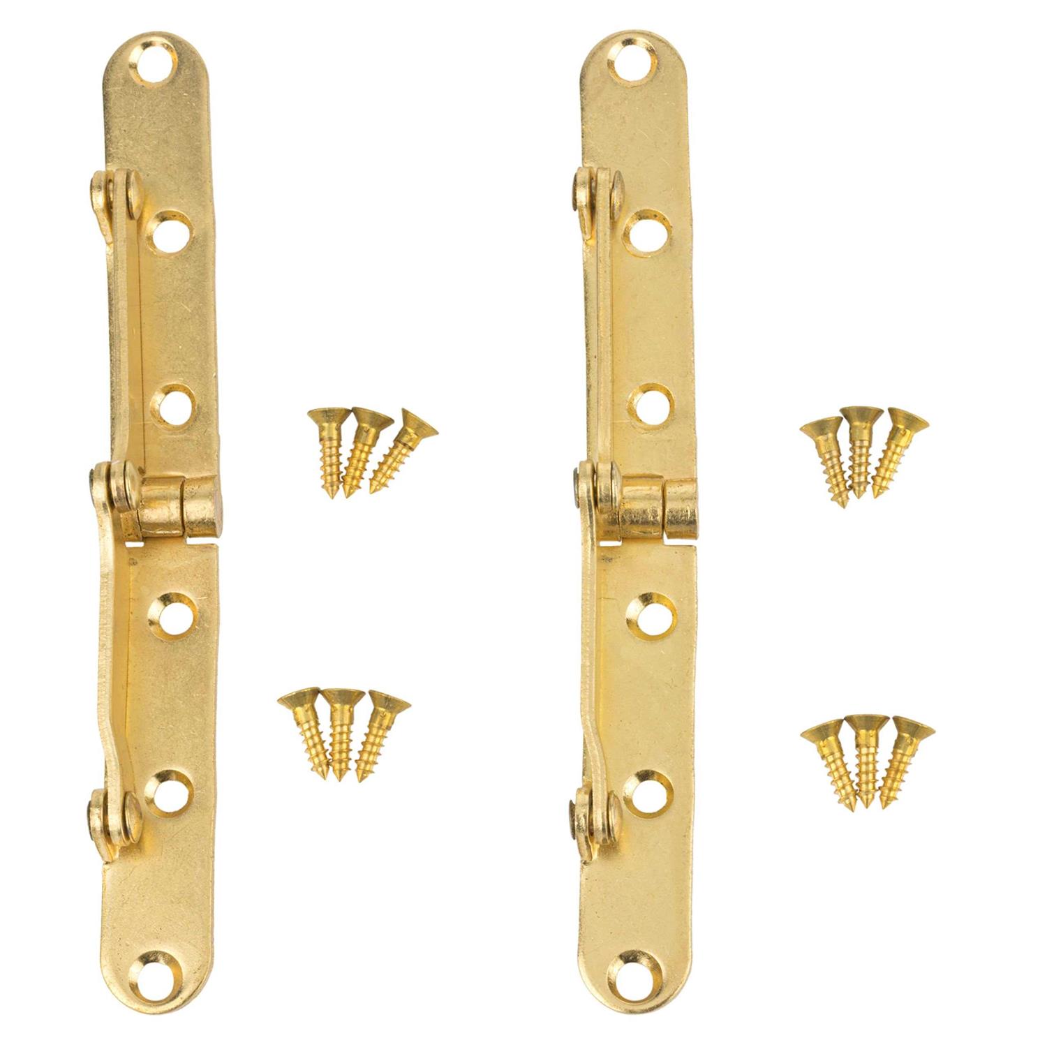 UNIQANTIQ HARDWARE SUPPLY Brass Plated Drop Front Desk hinge pack of 2 180 Degree Opening - Cheap Fitting