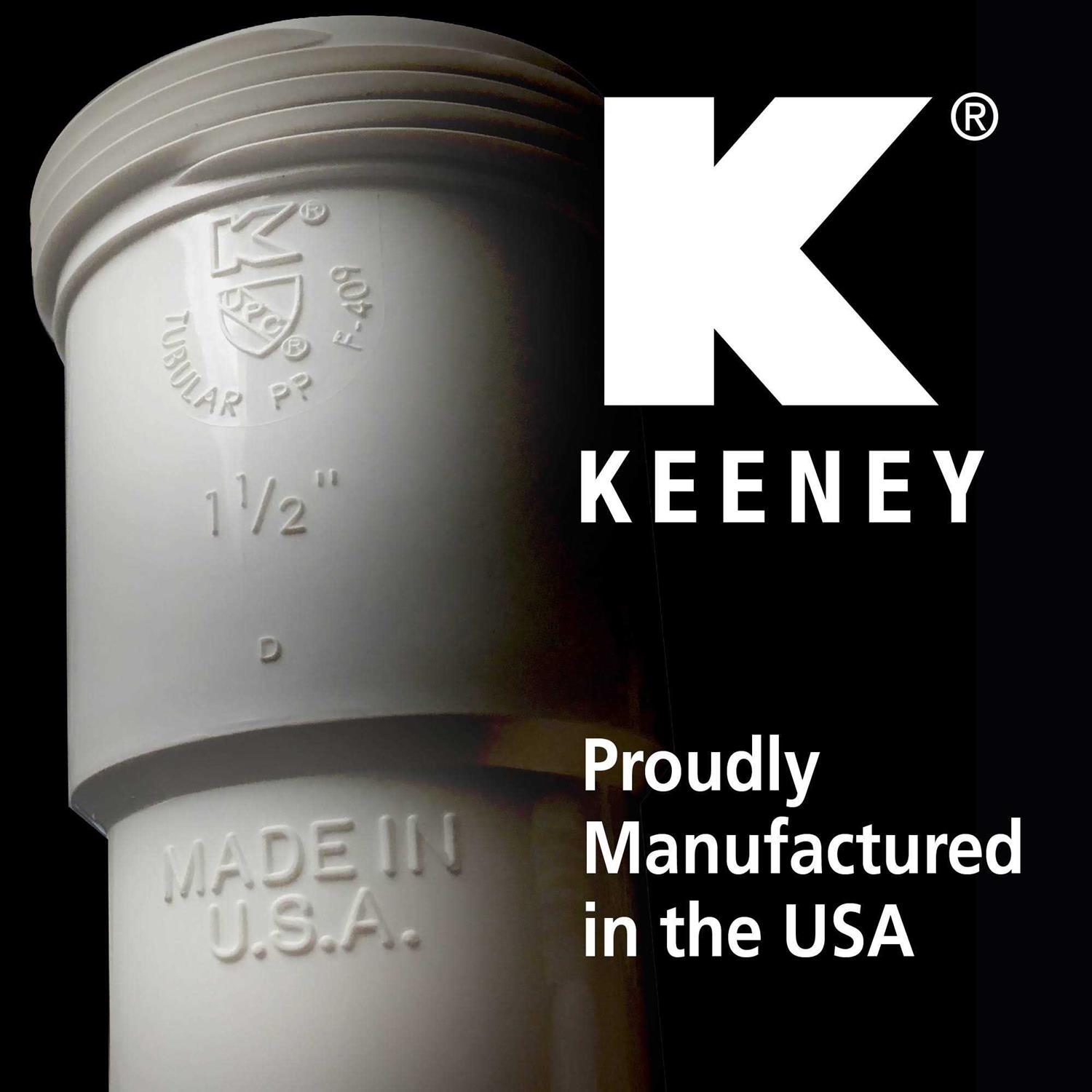 Keeney 1-1/2-in Plastic Slip Joint End Outlet Continuous Waste 119AWK - Cheap Fitting