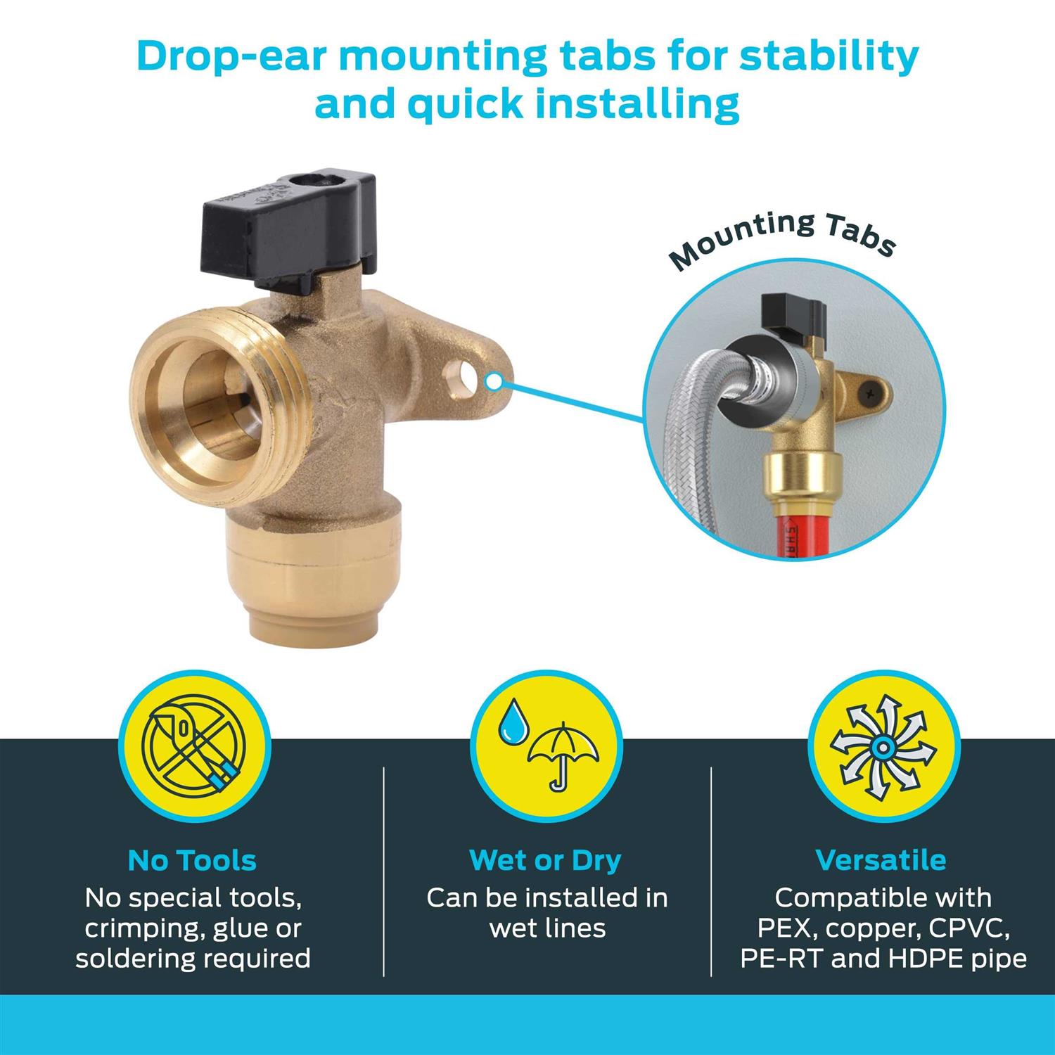SharkBite 25560LF Washing Machine Angle Valve - Cheap Fitting