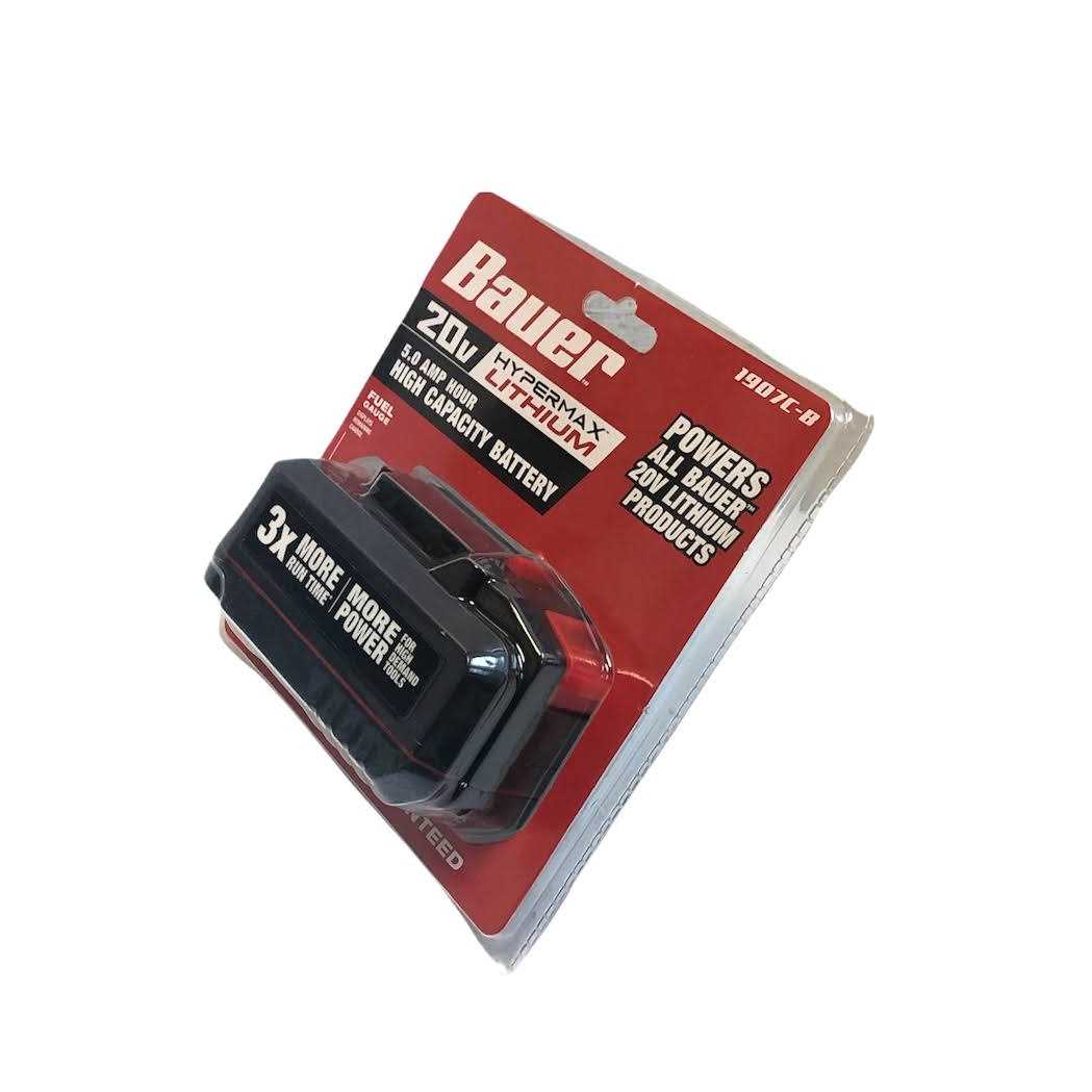 Bauer Tools 1907c-b 20V Hypermax Lithium 5.0 Amp Hour High Capacity Battery - Cheap Fitting