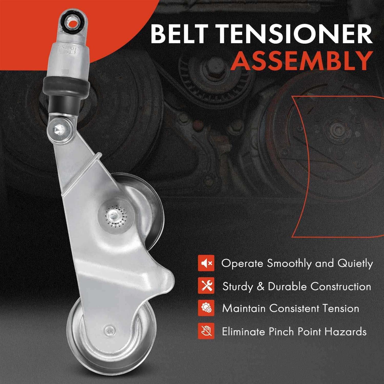 A-premium Serpentine Belt Tensioner Pulley Assembly Compatible with Honda Accord 2008-2010 Odyssey 2005-2010 Pilot 2006-2011 V6 3.5l - Cheap Fitting