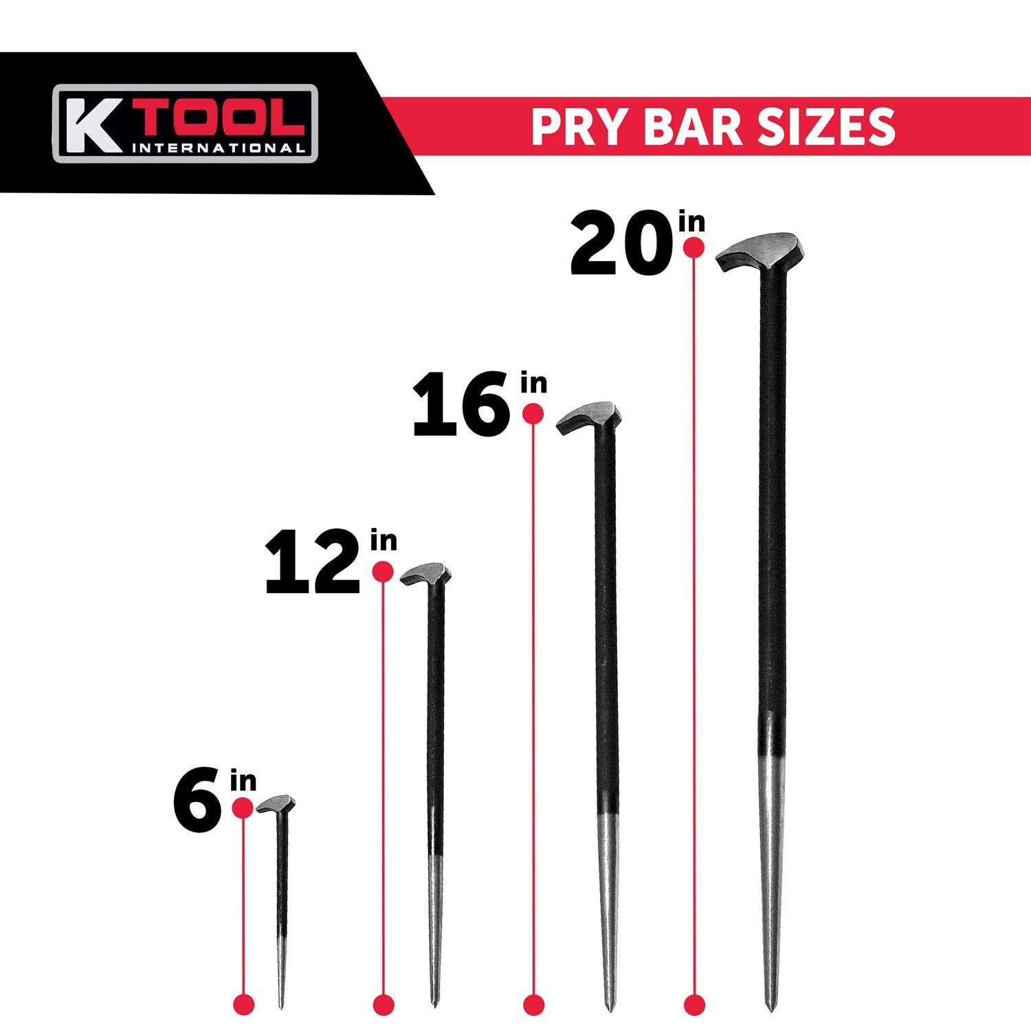 K Tool International 4 Piece Pry Bar Set KTI71600 - Cheap Fitting