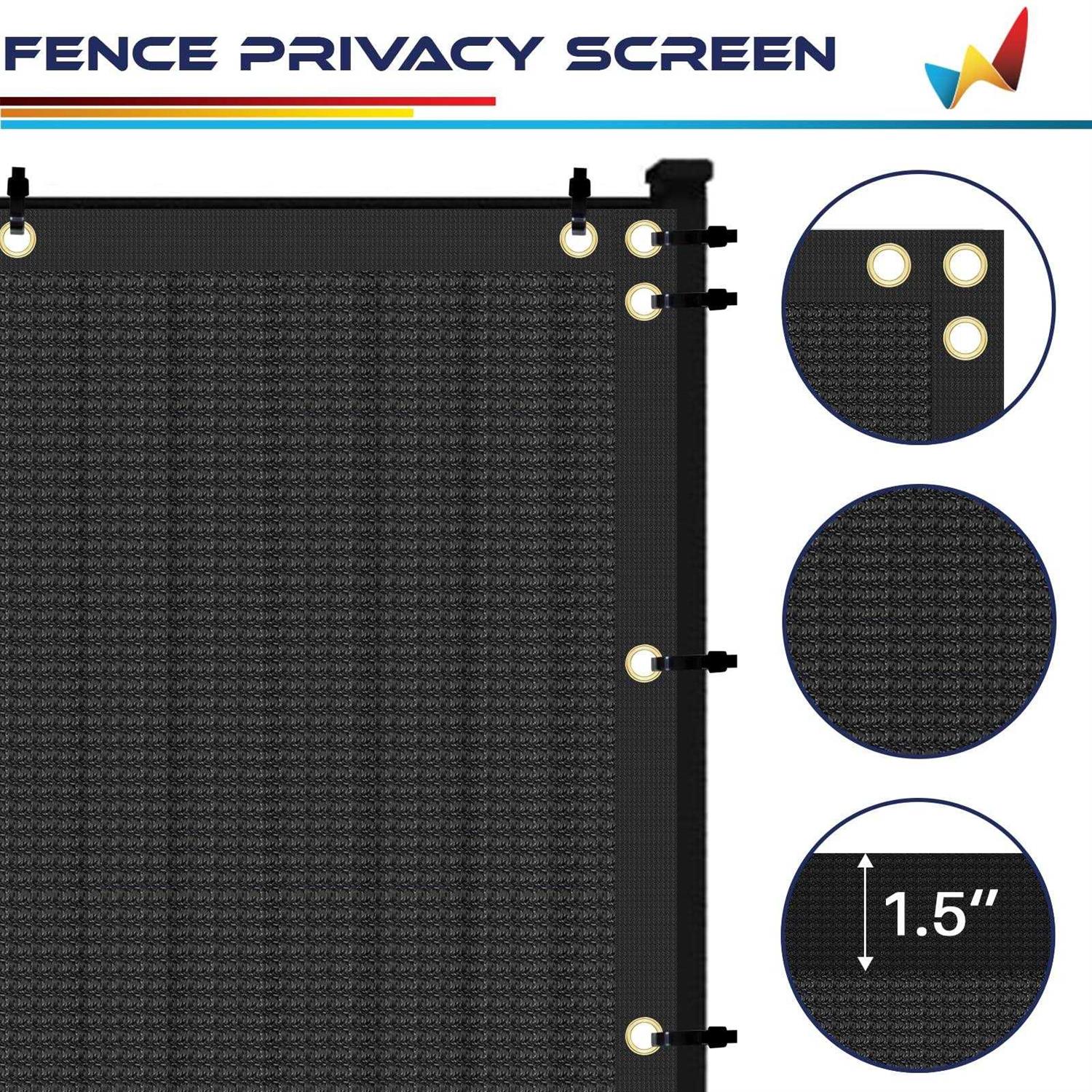Windscreen4less Heavy Duty Fence Privacy Screen Brass Grommets Windscreen Mesh - Cheap Fitting