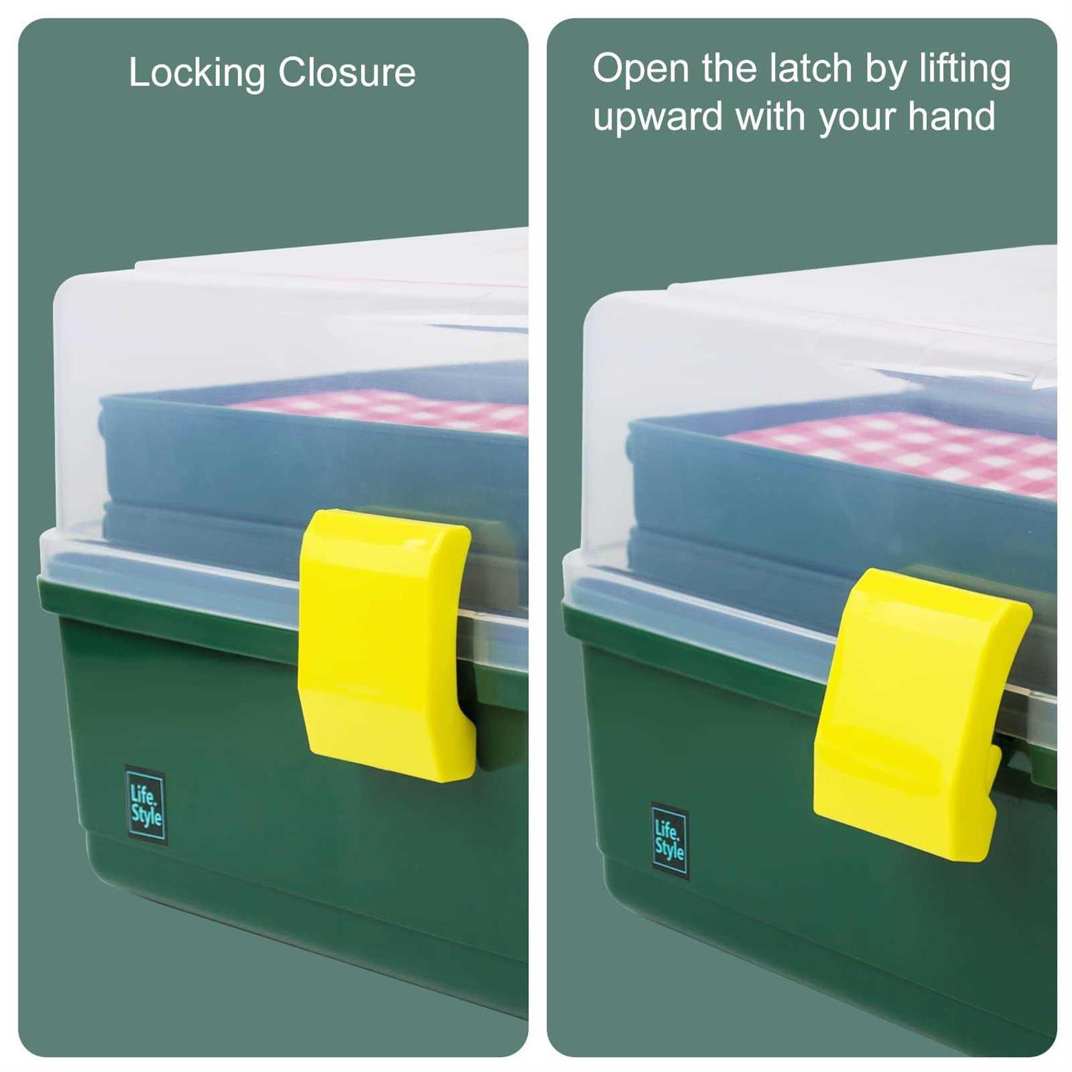 Creahaus 13 inch Art Craft Organizer Storage Box with 3 Layers - Cheap Fitting