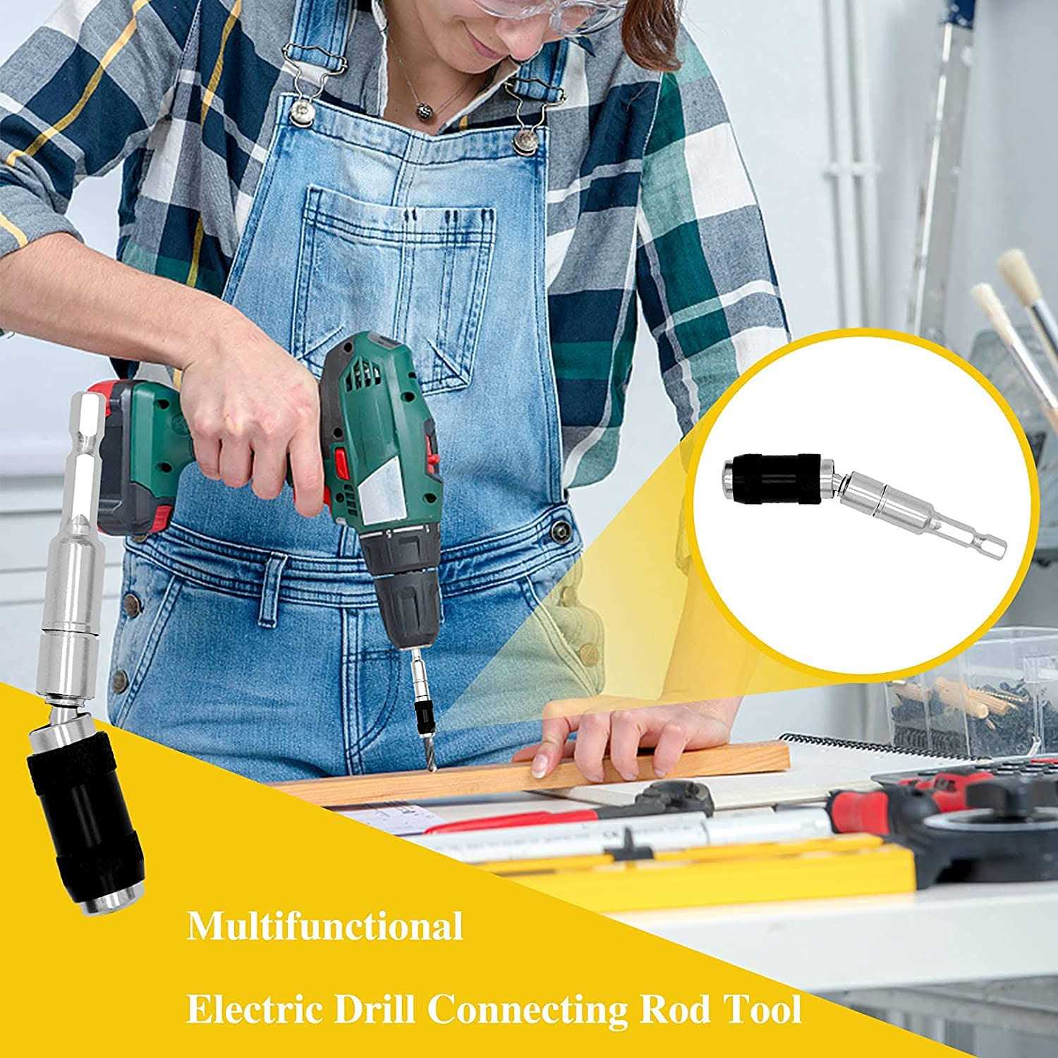 2 Pack Magnetic Swiveling Bit Tip Holder 1 4 Pivot Drill Quick Release Flexible Screwdriver for Tight Spaces or Corners MechanicSurplus.com - Cheap Fitting