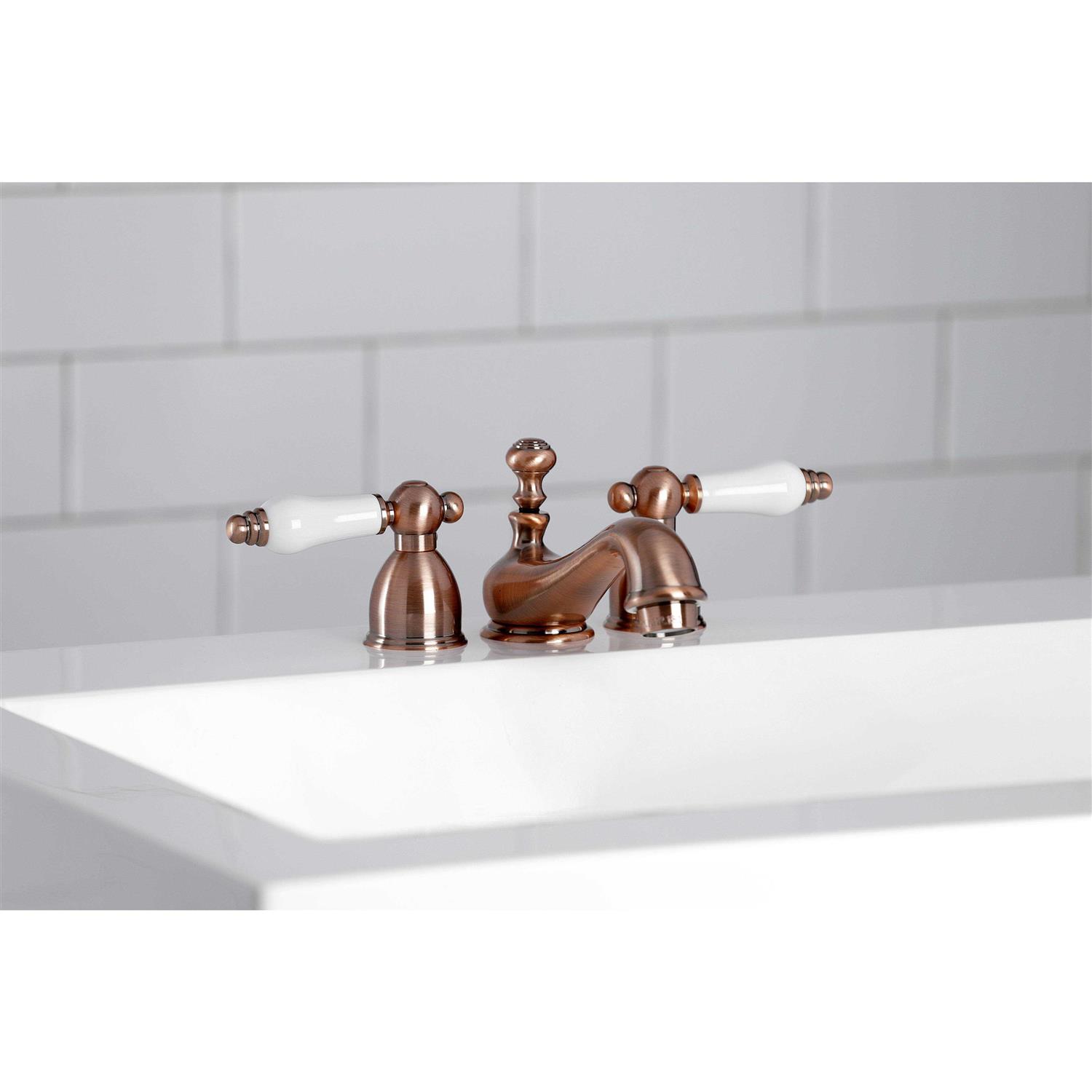 Kingston Brass Restoration Mini-Widespread Bathroom Faucet KS3951PL - Cheap Fitting