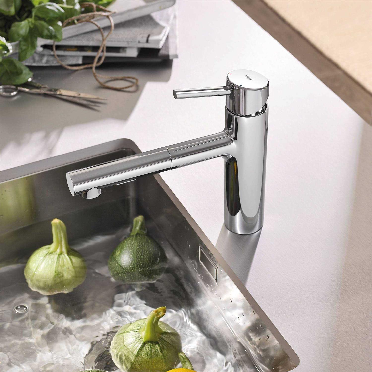 Grohe Concetto Single-Handle Pull-Out Kitchen Faucet 31453001 - Cheap Fitting