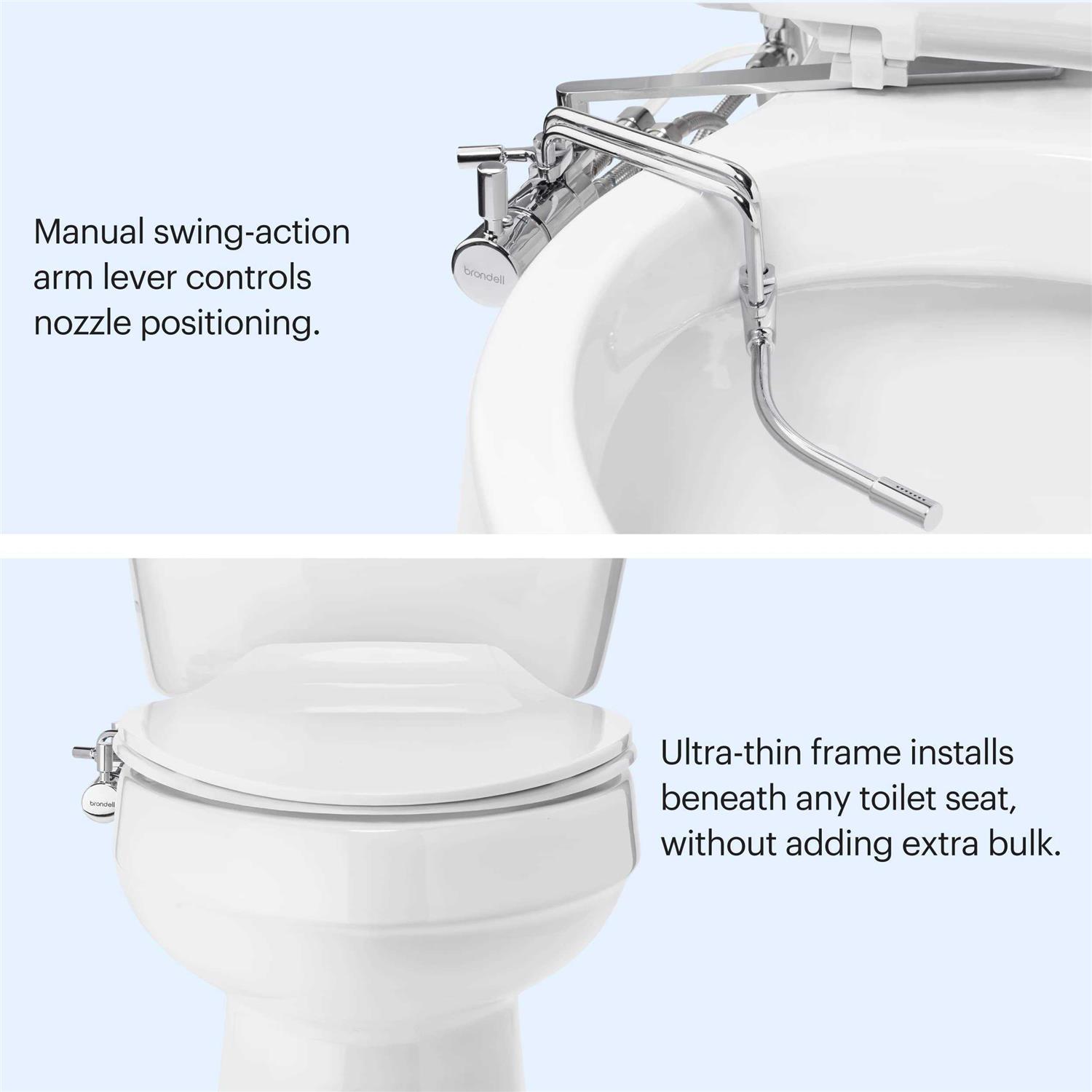 Brondell Side-Mounted All Metal Attachable Bidet with Adjustable Spray Wand - Cheap Fitting